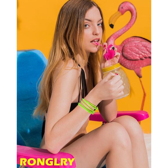 Glow-In-The-Dark 80s Jelly Bracelets - 30 Neon Colors to Light Up Any Event - Picture 6 of 8